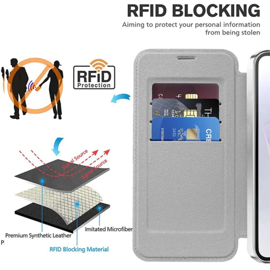 Кейс за Samsung Galaxy A36 5G - SmartMag Book Case - Сив