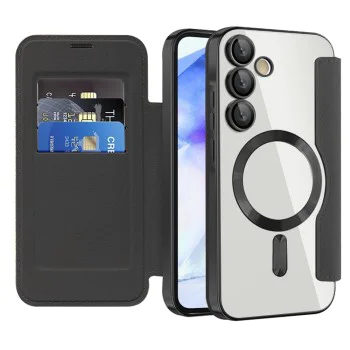 Кейс за Samsung Galaxy A55 5G - SmartMag Book Case - Черен