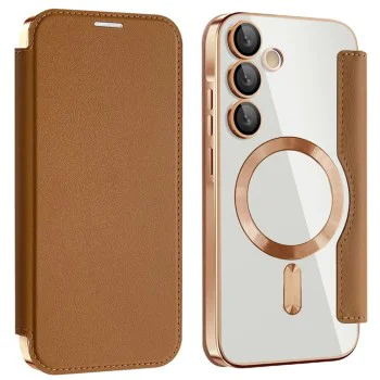 Кейс за Samsung Galaxy A55 5G - SmartMag Book Case - Кафяв