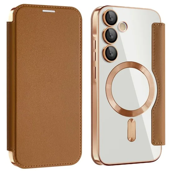 Кейс за Samsung Galaxy A55 5G - SmartMag Book Case - Кафяв