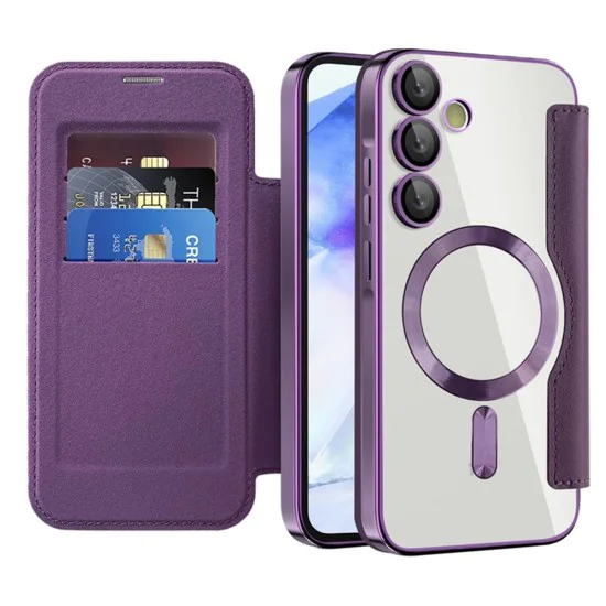 Кейс за Samsung Galaxy A55 5G - SmartMag Book Case - Лилав
