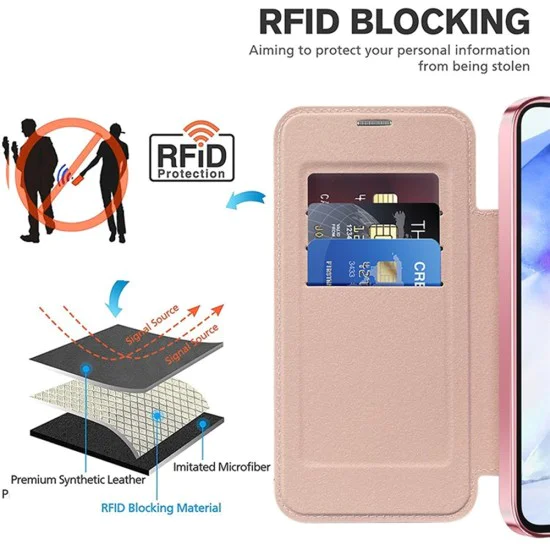 Кейс за Samsung Galaxy A55 5G - SmartMag Book Case - Розов