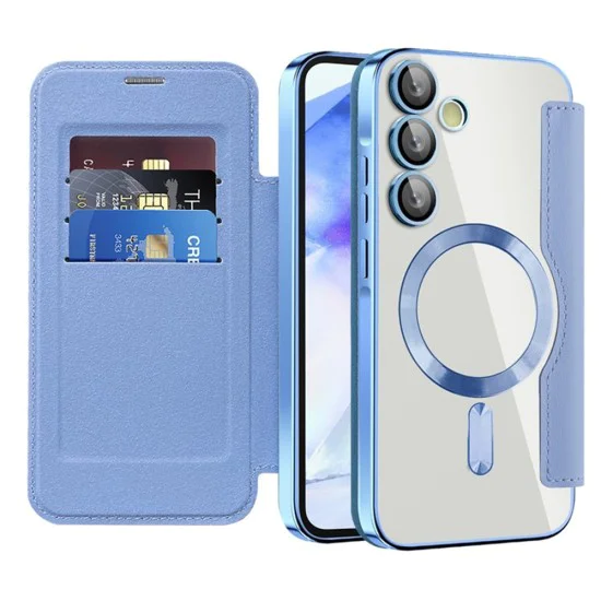Кейс за Samsung Galaxy A55 5G - SmartMag Book Case - Светло син