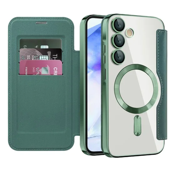Кейс за Samsung Galaxy A55 5G - SmartMag Book Case - Зелен