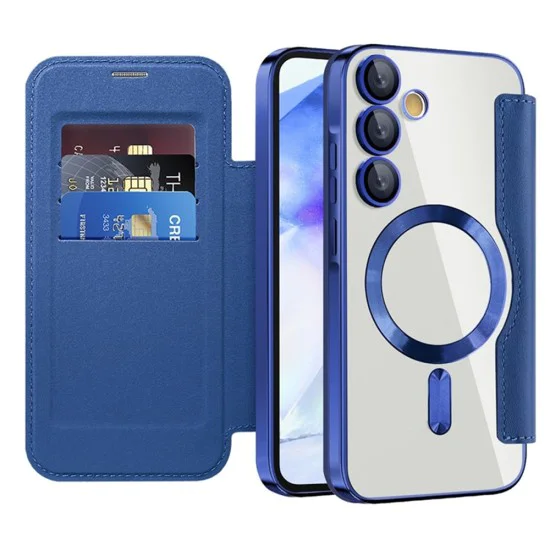 Кейс за Samsung Galaxy A55 5G - SmartMag Book Case - син