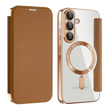 Кейс за Samsung Galaxy A56 5G - SmartMag Book Case - Кафяв