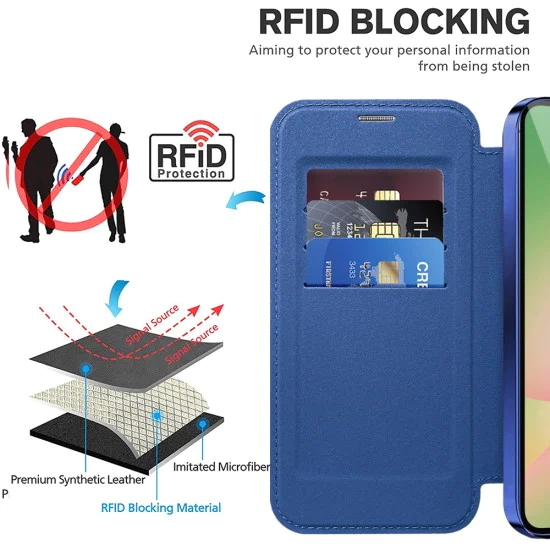 Кейс за Samsung Galaxy A56 5G - SmartMag Book Case - син