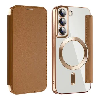 Кейс за Samsung Galaxy S22 5G - SmartMag Book Case - Кафяв