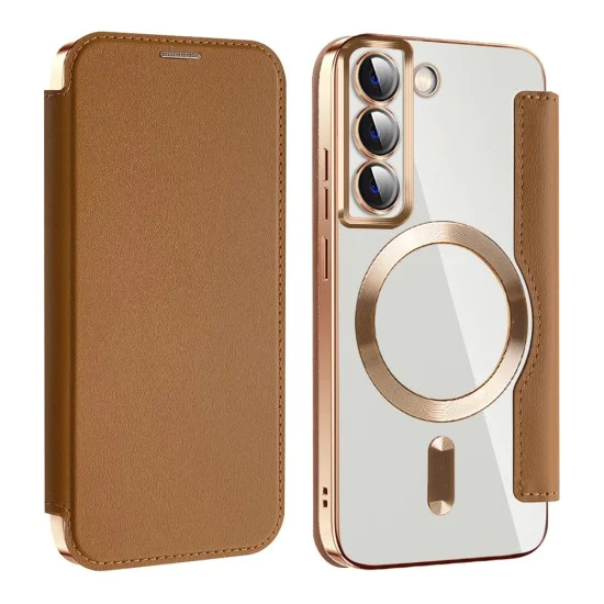 Кейс за Samsung Galaxy S22 5G - SmartMag Book Case - Кафяв