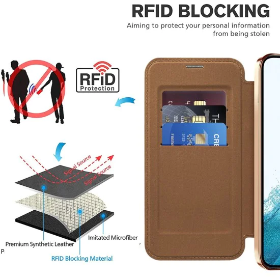 Кейс за Samsung Galaxy S22 5G - SmartMag Book Case - Кафяв