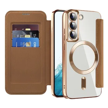 Кейс за Samsung Galaxy S22 5G - SmartMag Book Case - Кафяв
