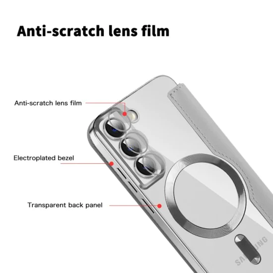Кейс за Samsung Galaxy S22 5G - SmartMag Book Case - Сив