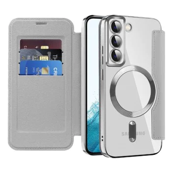 Кейс за Samsung Galaxy S22 5G - SmartMag Book Case - Сив