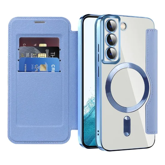 Кейс за Samsung Galaxy S22 5G - SmartMag Book Case - Светло син