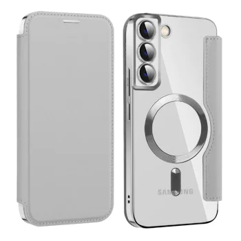 Кейс за Samsung Galaxy S22 Plus 5G - SmartMag Book Case - Сив