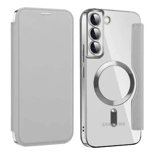 Кейс за Samsung Galaxy S22 Plus 5G - SmartMag Book Case - Сив