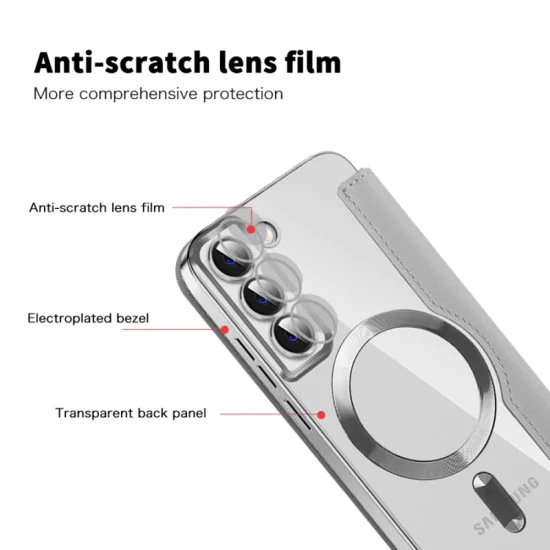 Кейс за Samsung Galaxy S22 Plus 5G - SmartMag Book Case - Сив