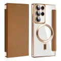 Кейс за Samsung Galaxy S22 Ultra 5G - SmartMag Book Case - Кафяв