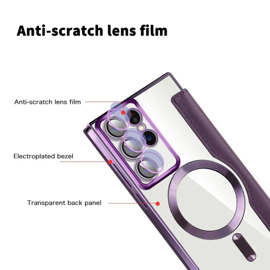 Кейс за Samsung Galaxy S22 Ultra 5G - SmartMag Book Case - Лилав