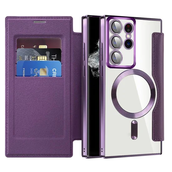 Кейс за Samsung Galaxy S22 Ultra 5G - SmartMag Book Case - Лилав