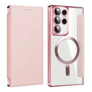 Кейс за Samsung Galaxy S22 Ultra 5G - SmartMag Book Case - Розов