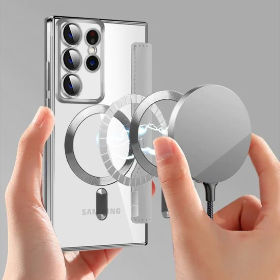Кейс за Samsung Galaxy S22 Ultra 5G - SmartMag Book Case - Сив