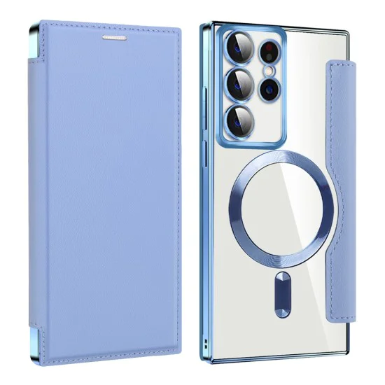 Кейс за Samsung Galaxy S22 Ultra 5G - SmartMag Book Case - Светло син