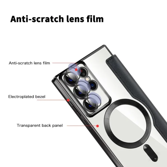 Кейс за Samsung Galaxy S22 Ultra 5G - SmartMag Book Case - черен