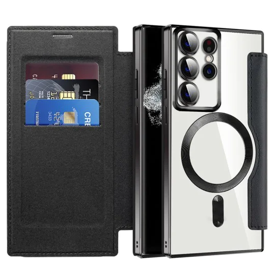 Кейс за Samsung Galaxy S22 Ultra 5G - SmartMag Book Case - черен
