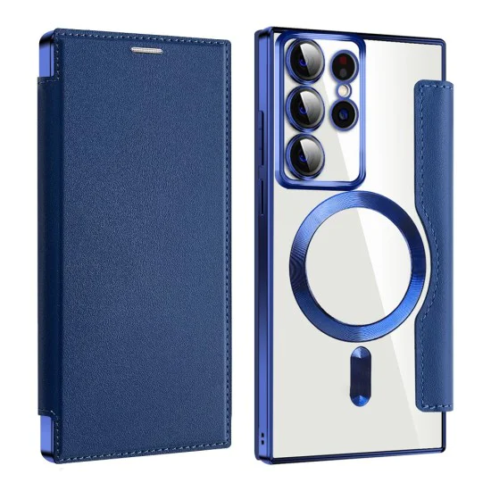 Кейс за Samsung Galaxy S22 Ultra 5G - SmartMag Book Case - син