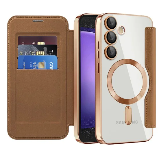 Кейс за Samsung Galaxy S23 FE - SmartMag Book Case - Кафяв