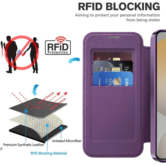 Кейс за Samsung Galaxy S23 FE - SmartMag Book Case - Лилав