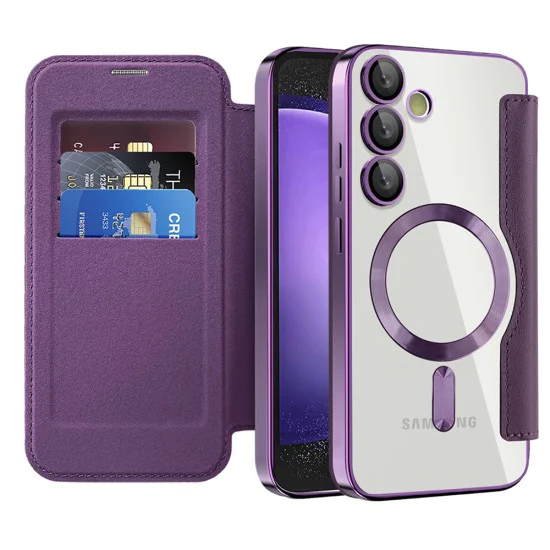Кейс за Samsung Galaxy S23 FE - SmartMag Book Case - Лилав