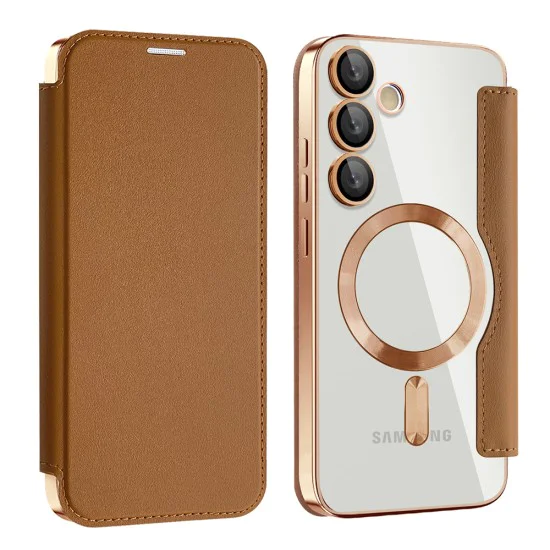 Кейс за Samsung Galaxy S23 Plus - SmartMag Book Case - Кафяв