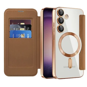 Кейс за Samsung Galaxy S23 Plus - SmartMag Book Case - Кафяв