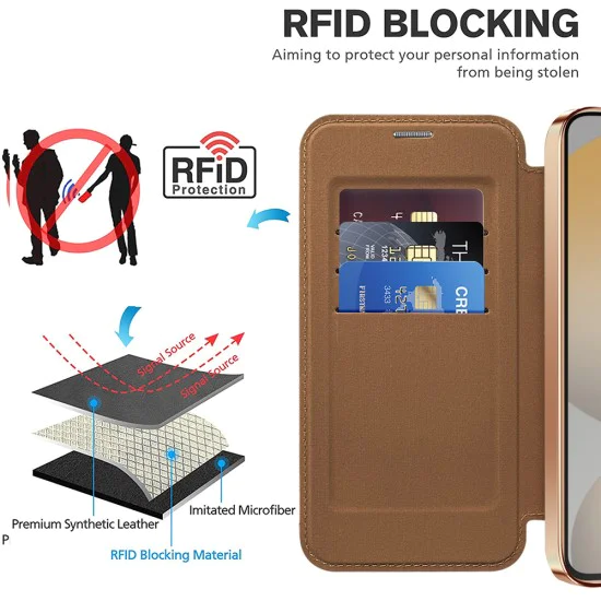 Кейс за Samsung Galaxy S23 - SmartMag Book Case - Кафяв