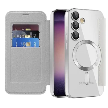 Кейс за Samsung Galaxy S23 - SmartMag Book Case - Сив