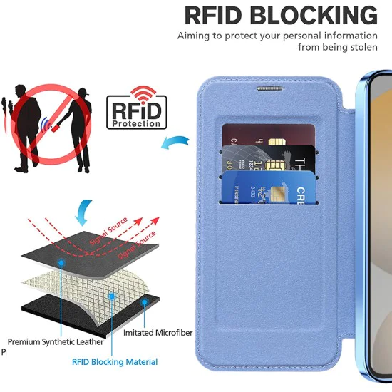 Кейс за Samsung Galaxy S23 - SmartMag Book Case - Светло син