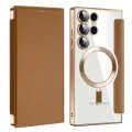 Кейс за Samsung Galaxy S23 Ultra - SmartMag Book Case - Кафяв