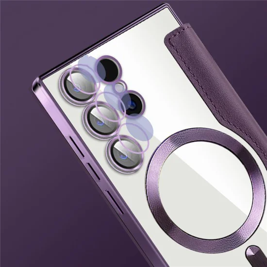 Кейс за Samsung Galaxy S23 Ultra - SmartMag Book Case - Кафяв