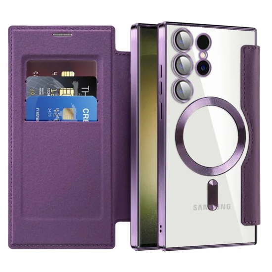 Кейс за Samsung Galaxy S23 Ultra - SmartMag Book Case - Лилав