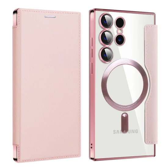 Кейс за Samsung Galaxy S23 Ultra - SmartMag Book Case - Розов