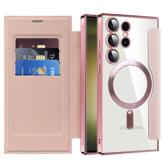 Кейс за Samsung Galaxy S23 Ultra - SmartMag Book Case - Розов