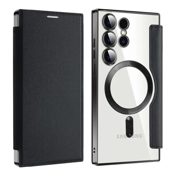 Кейс за Samsung Galaxy S23 Ultra - SmartMag Book Case - черен