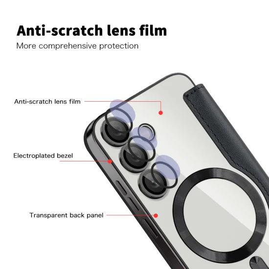 Кейс за Samsung Galaxy S24 FE - SmartMag Book Case - Черен