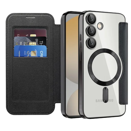 Кейс за Samsung Galaxy S24 FE - SmartMag Book Case - Черен