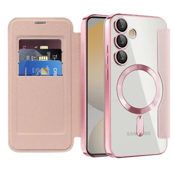 Кейс за Samsung Galaxy S24 FE - SmartMag Book Case - Розов