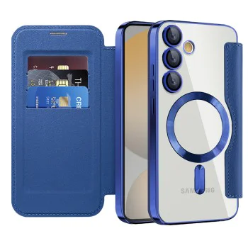 Кейс за Samsung Galaxy S24 FE - SmartMag Book Case - Син