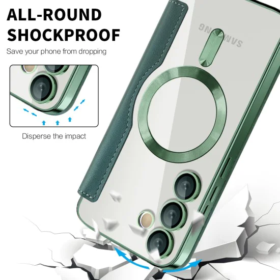 Кейс за Samsung Galaxy S24 FE - SmartMag Book Case - Зелен