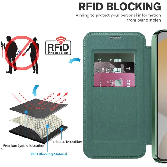 Кейс за Samsung Galaxy S24 FE - SmartMag Book Case - Зелен